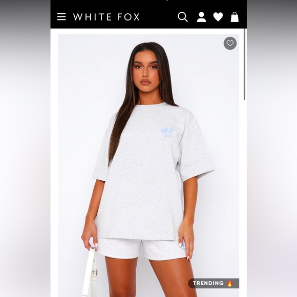 White Fox Light Gray Tee. Sorry for the wrinkles. Size small. - Picture 2 of 6